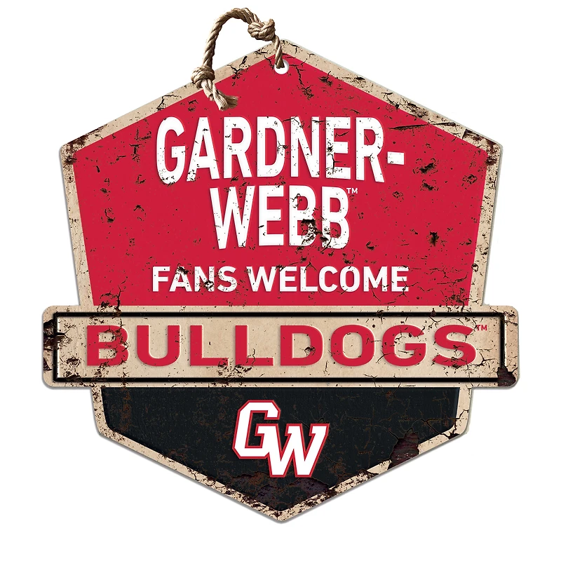 Gardner-Webb Bulldogs 20" x 20" Fans Welcome Badge Sign