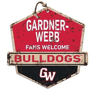 Gardner-Webb Bulldogs 20" x 20" Fans Welcome Badge Sign