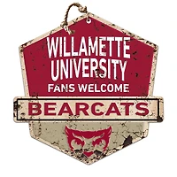 Willamette Bearcats 20" x 20" Fans Welcome Badge Sign