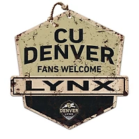 CU Denver Lynx 20" x 20" Fans Welcome Badge Sign