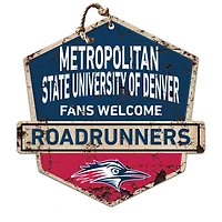 MSU Denver Roadrunners 20" x 20" Fans Welcome Badge Sign