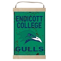 Endicott College 12" x 20" Faux Rust Banner Sign