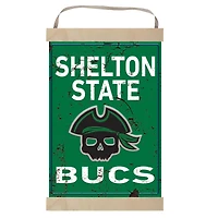 Shelton State Buccaneers 12" x 20" Faux Rust Banner Sign