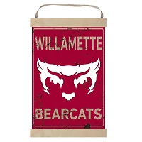 Willamette Bearcats 12" x 20" Faux Rust Banner Sign