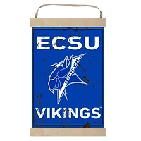 ECSU Vikings 12" x 20" Faux Rust Banner Sign