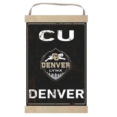 CU Denver Lynx 12" x 20" Faux Rust Banner Sign