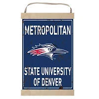 MSU Denver Roadrunners 12" x 20" Faux Rust Banner Sign