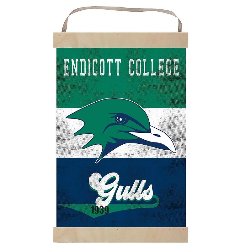 Endicott College 12'' x 20'' Retro Logo Banner Sign