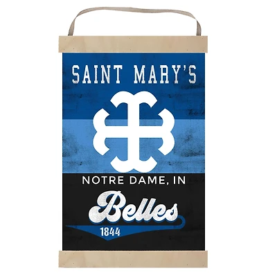 Saint Mary's Belles 12'' x 20'' Retro Logo Banner Sign