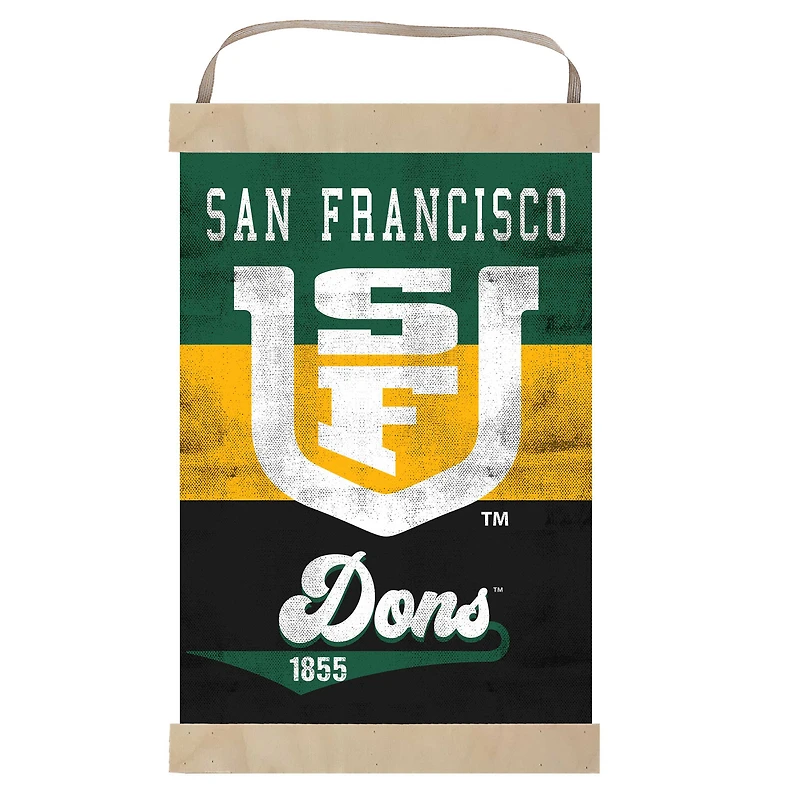 San Francisco Dons 12'' x 20'' Retro Logo Banner Sign