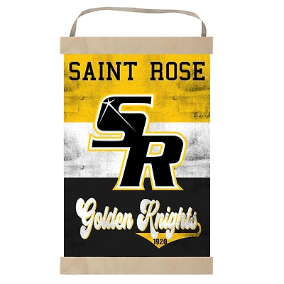 Saint Rose Golden Knights 12'' x 20'' Retro Logo Banner Sign