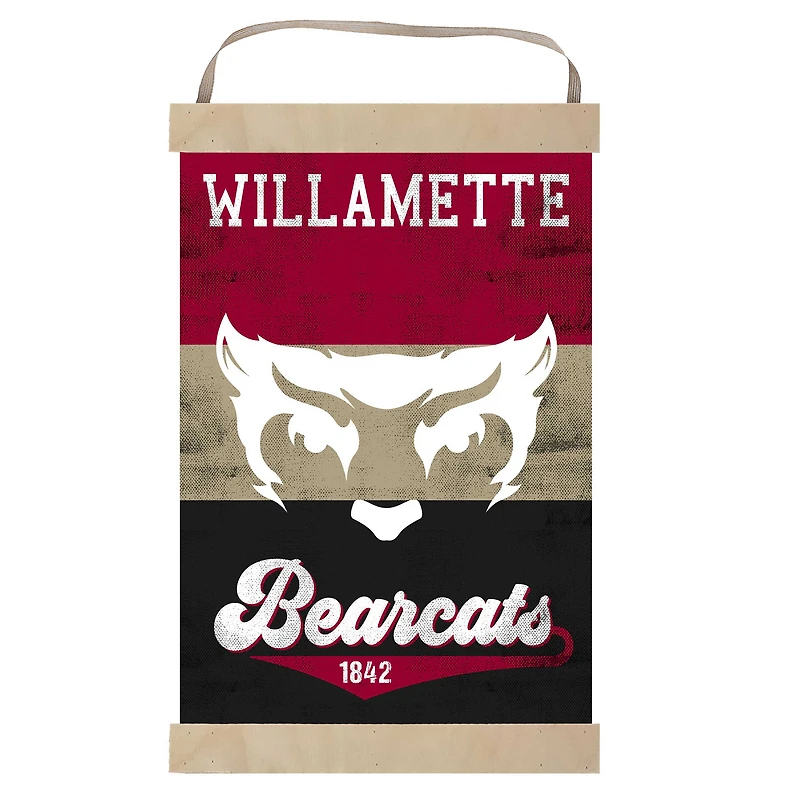 Willamette Bearcats 12'' x 20'' Retro Logo Banner Sign