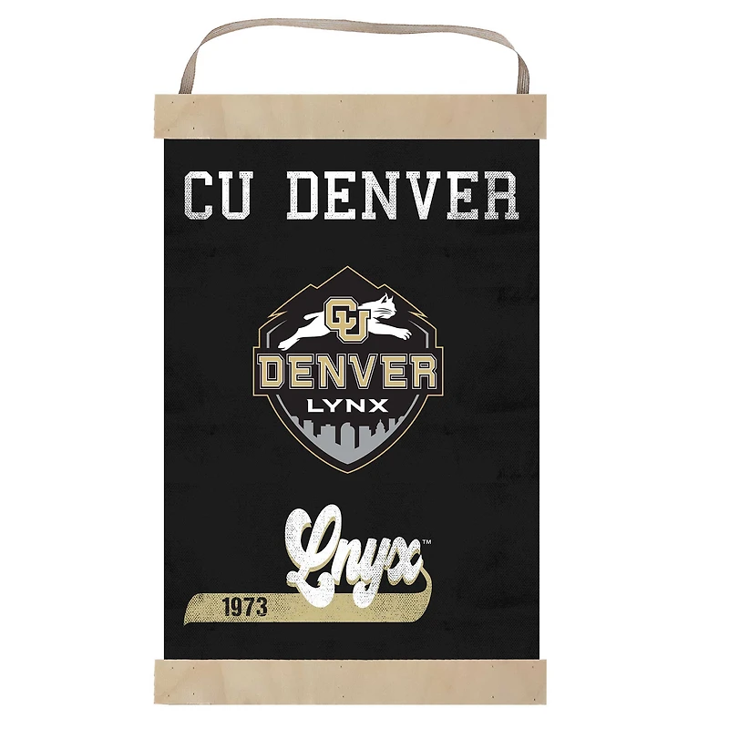 CU Denver Lynx 12'' x 20'' Retro Logo Banner Sign