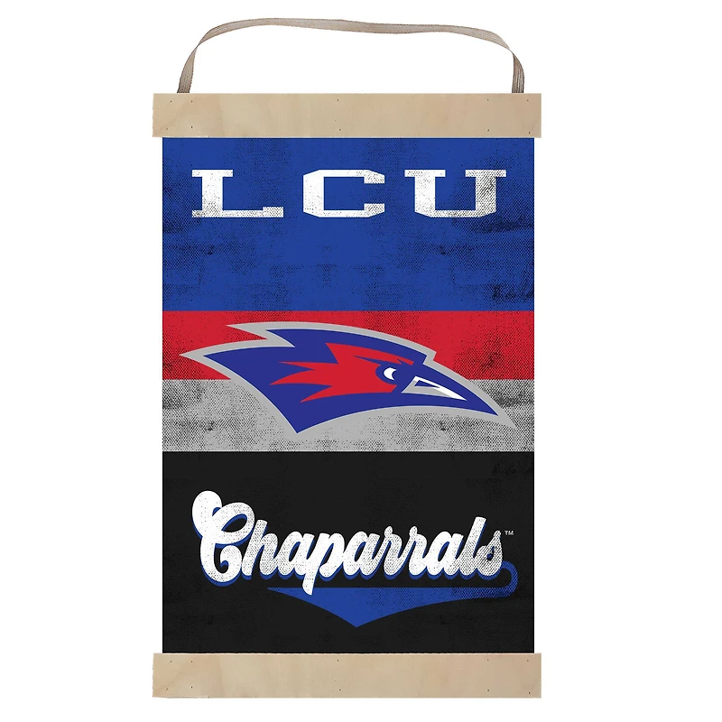 Lubbock Christian Chaparral 12'' x 20'' Retro Logo Banner Sign