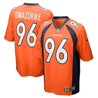 Men's Nike Eyioma Uwazurike Orange Denver Broncos Game Player Jersey