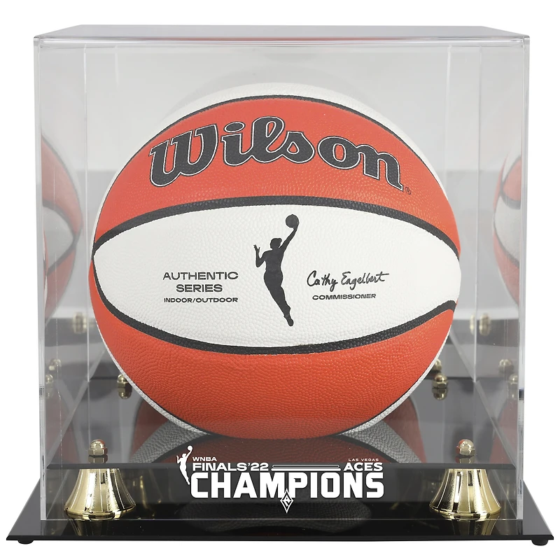 Fanatics Authentic Las Vegas Aces 2022 WNBA Finals Champions Golden Classic Logo Basketball Display Case