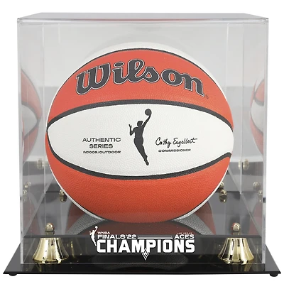 Fanatics Authentic Las Vegas Aces 2022 WNBA Finals Champions Golden Classic Logo Basketball Display Case