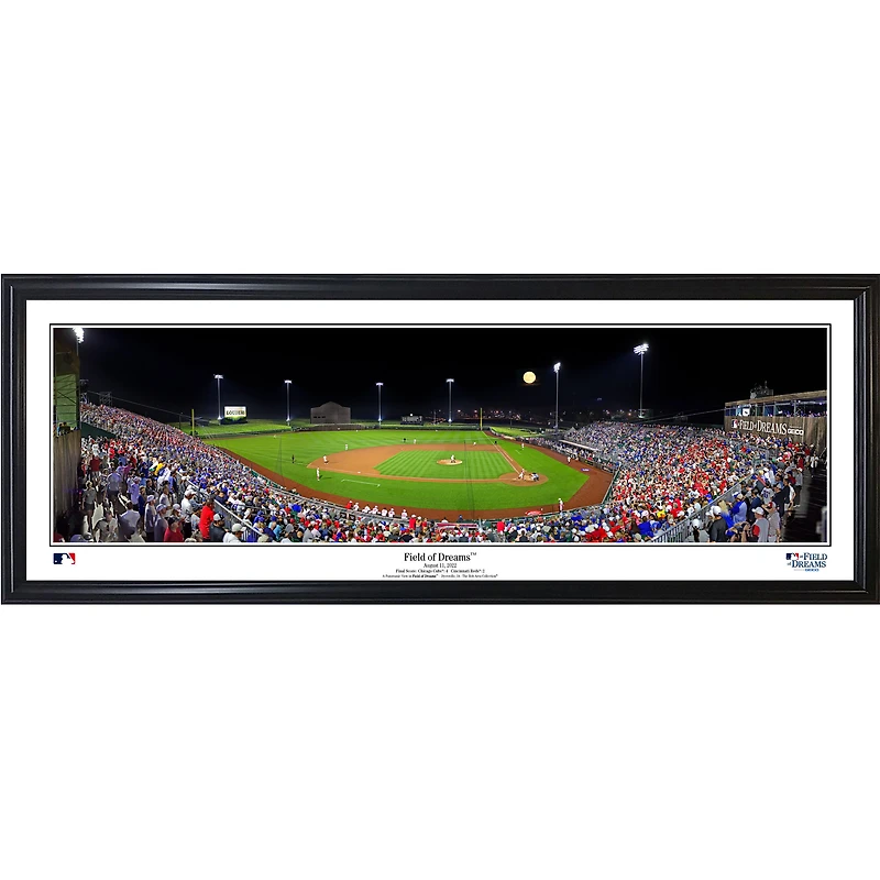 Chicago Cubs vs. Cincinnati Reds 2022 Field of Dreams 13.5'' x 39'' Framed Panoramic Photo