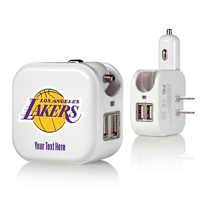 Los Angeles Lakers Personalized 2-In-1 USB Charger