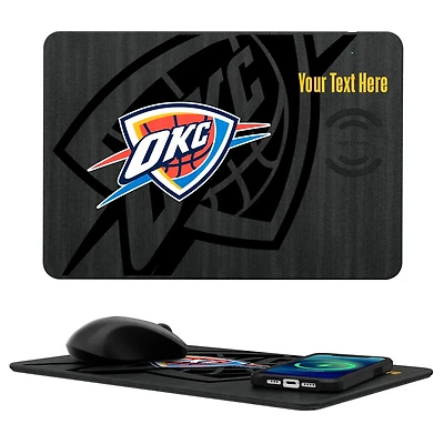 Oklahoma City Thunder Personalized Wireless Charger & Mouse Pad