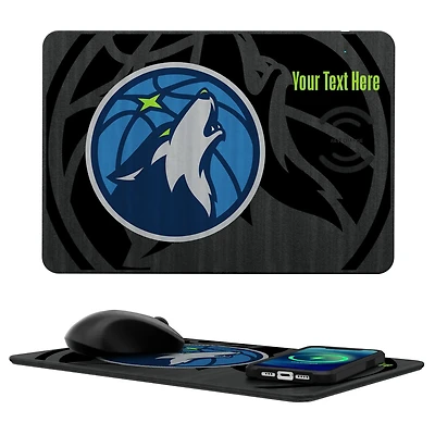 Minnesota Timberwolves Personalized Wireless Charger & Mouse Pad