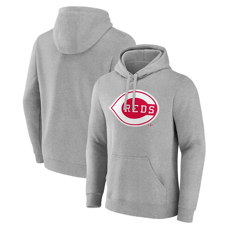 Men's Gray Cincinnati Reds Wahconah Pullover Hoodie