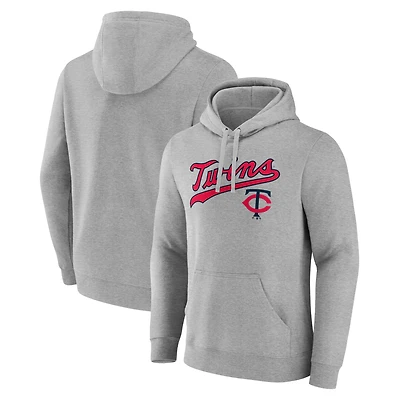Men's Gray Minnesota Twins Wahconah Pullover Hoodie
