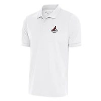Men's Antigua White Arizona Cardinals Team Logo Throwback Affluent Polo