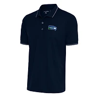 Men's Antigua Navy Seattle Seahawks Team Logo Throwback Affluent Polo