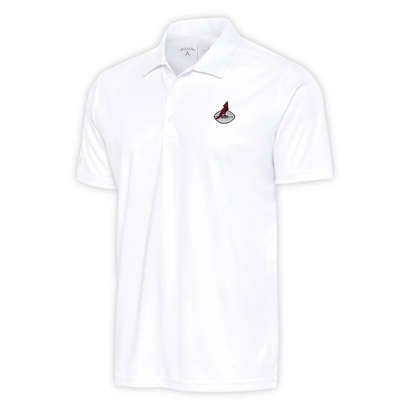 Men's Antigua White Arizona Cardinals Team Logo Throwback Apex Polo
