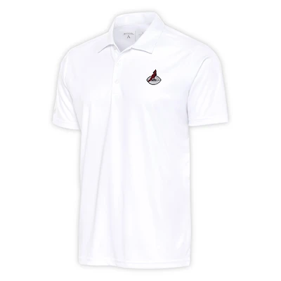 Men's Antigua White Arizona Cardinals Team Logo Throwback Apex Polo