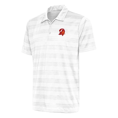 Men's Antigua White Tampa Bay Buccaneers Team Logo Throwback Compass Polo