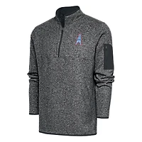 Men's Antigua Houston Oilers Team Logo Throwback Fortune Big & Tall Quarter-Zip Pullover Jacket