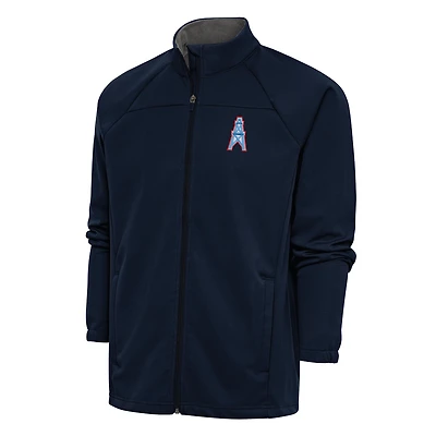 Men's Antigua Houston Oilers Team Logo Throwback Links Full-Zip Golf Jacket