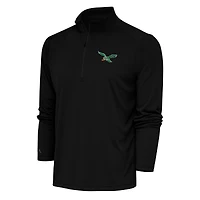 Men's Antigua Philadelphia Eagles Team Logo Throwback Tribute Quarter-Zip Pullover Top