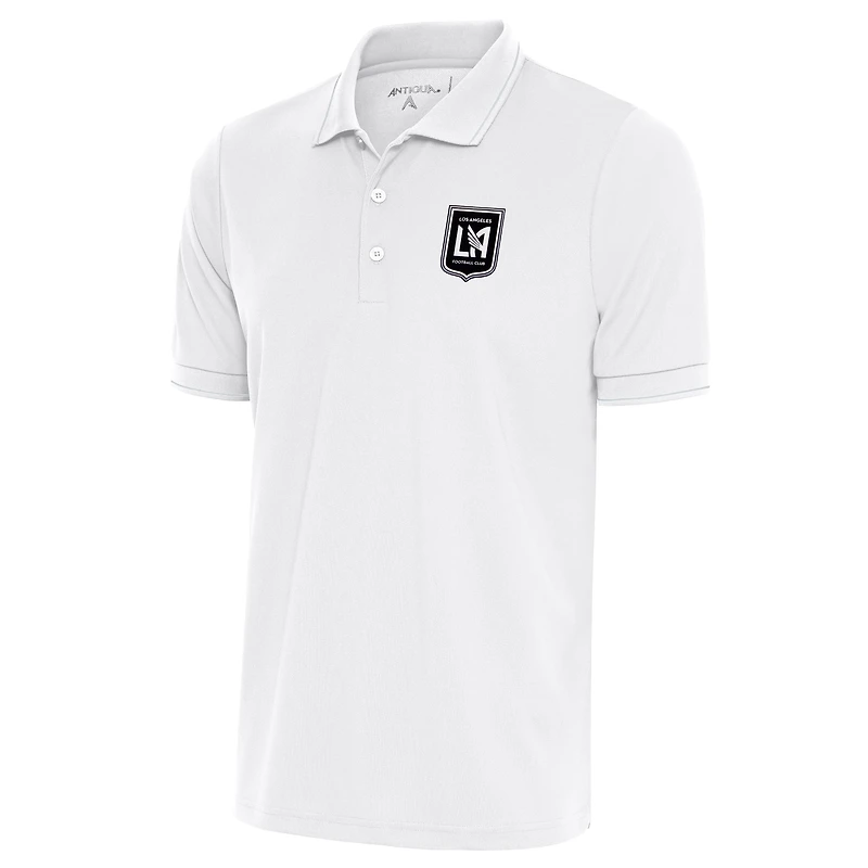 Men's Antigua LAFC Brushed Metallic Logo Solid Pique Polo