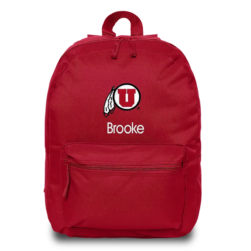 Youth Red Utah Utes Personalized Backpack