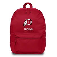 Youth Red Utah Utes Personalized Backpack