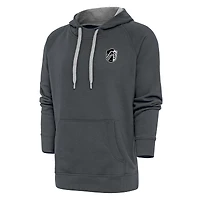 Men's Antigua Charcoal St. Louis City SC Brushed Metallic Logo Victory Pullover Hoodie
