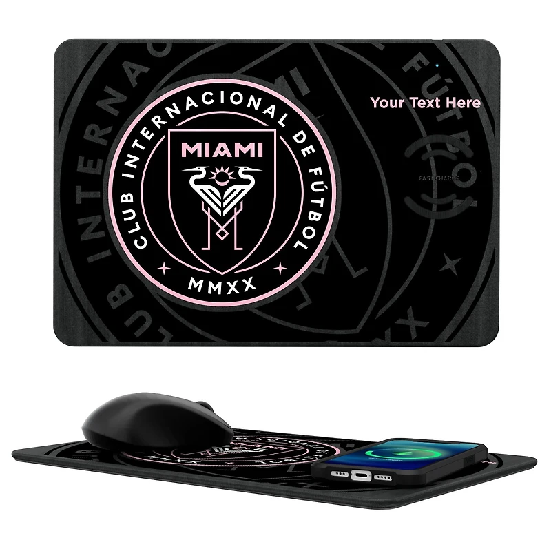 Inter Miami CF Personalized Tilt Design Wireless Charger & Mouse Pad