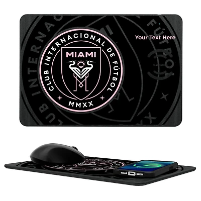 Inter Miami CF Personalized Tilt Design Wireless Charger & Mouse Pad