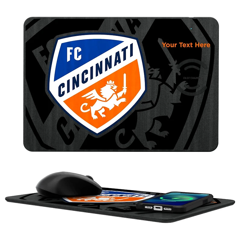 FC Cincinnati Personalized Tilt Design Wireless Charger & Mouse Pad