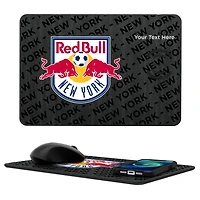New York Red Bulls Personalized Tilt Design Wireless Charger & Mouse Pad