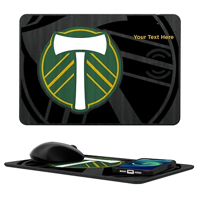 Portland Timbers Personalized Tilt Design Wireless Charger & Mouse Pad