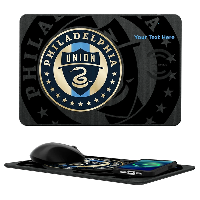 Philadelphia Union Personalized Tilt Design Wireless Charger & Mouse Pad