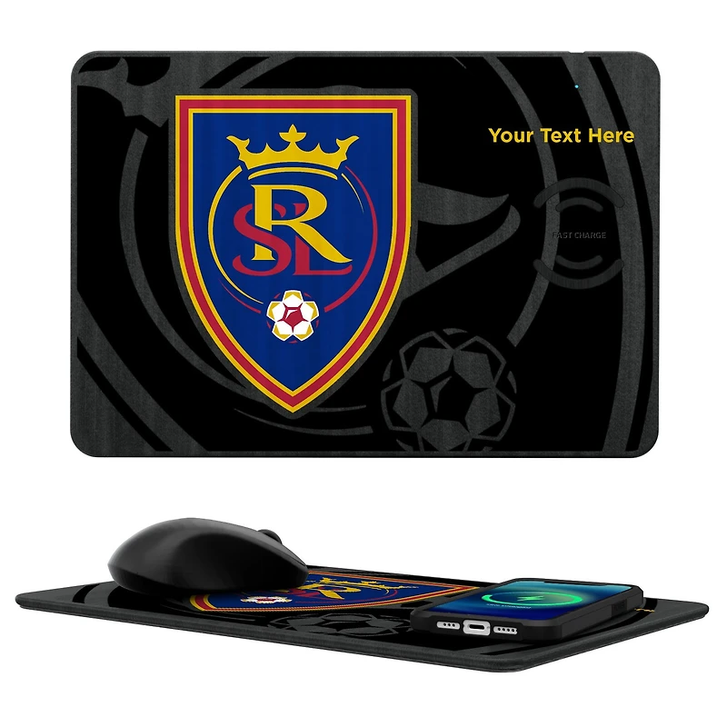 Real Salt Lake Personalized Tilt Design Wireless Charger & Mouse Pad