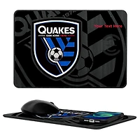 San Jose Earthquakes Personalized Tilt Design Wireless Charger & Mouse Pad