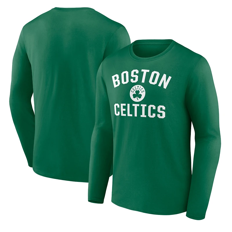 Men's Green Boston Celtics Victory Arch Team Long Sleeve T-Shirt