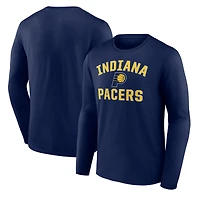 Men's Navy Indiana Pacers Victory Arch Team Long Sleeve T-Shirt