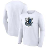 Men's White Dallas Mavericks Alternate Logo Long Sleeve T-Shirt